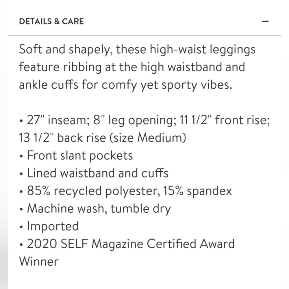 Zella Restore Soft Pocket Leggings, M - Picture 7 of 8